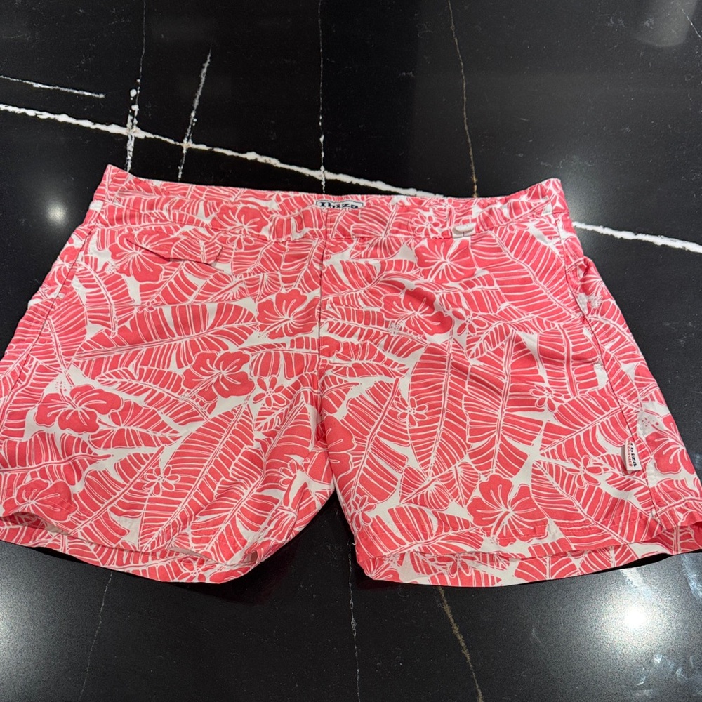 Ibiza Ocean Club Vibrant Pink Floral Men's Swim Trunks